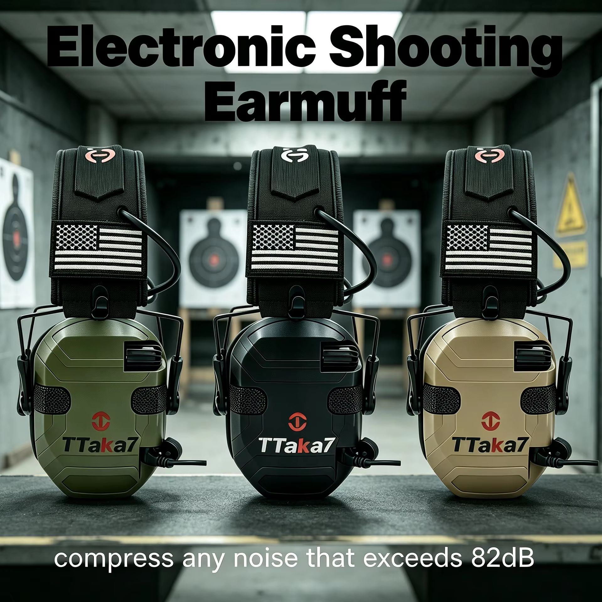 Earmuffs Foldable - 新型戦術電子射撃用折りたたみ式イヤーマフケース、防音ヘッドホン、音声増幅聴覚保護ヘッドセット