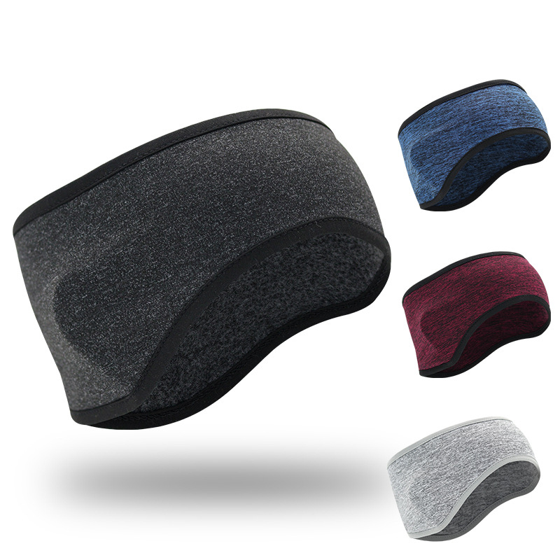 Fleece Ear Warmer Band - 男性と女性のための通気性のある伸縮性のあるウールのサイクリングヘッドバンド,屋外スポーツ帽子,スキー,ランニング,ヨガのためのユニセックス