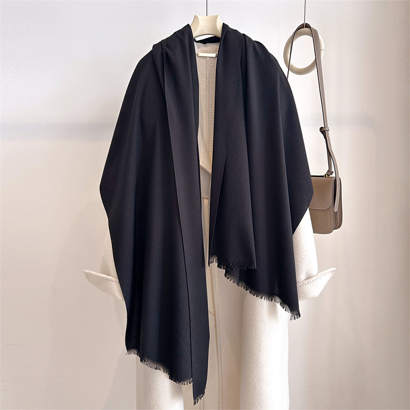 Shawl Wrap Winter - 高級冬カシミヤスカーフ レディース 無地 ハンカチ 暖かいパシュミナ 女性用ショール