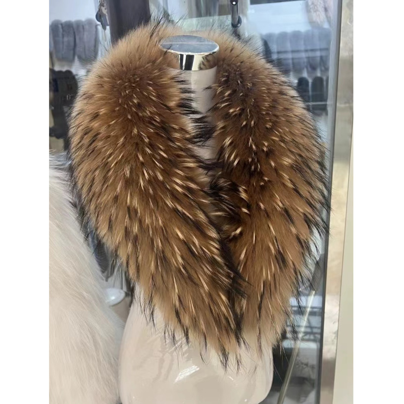 Shawl Wrap Winter - アライグマの毛皮の襟 女性用 冬用 毛皮の襟 コート ジャケット
