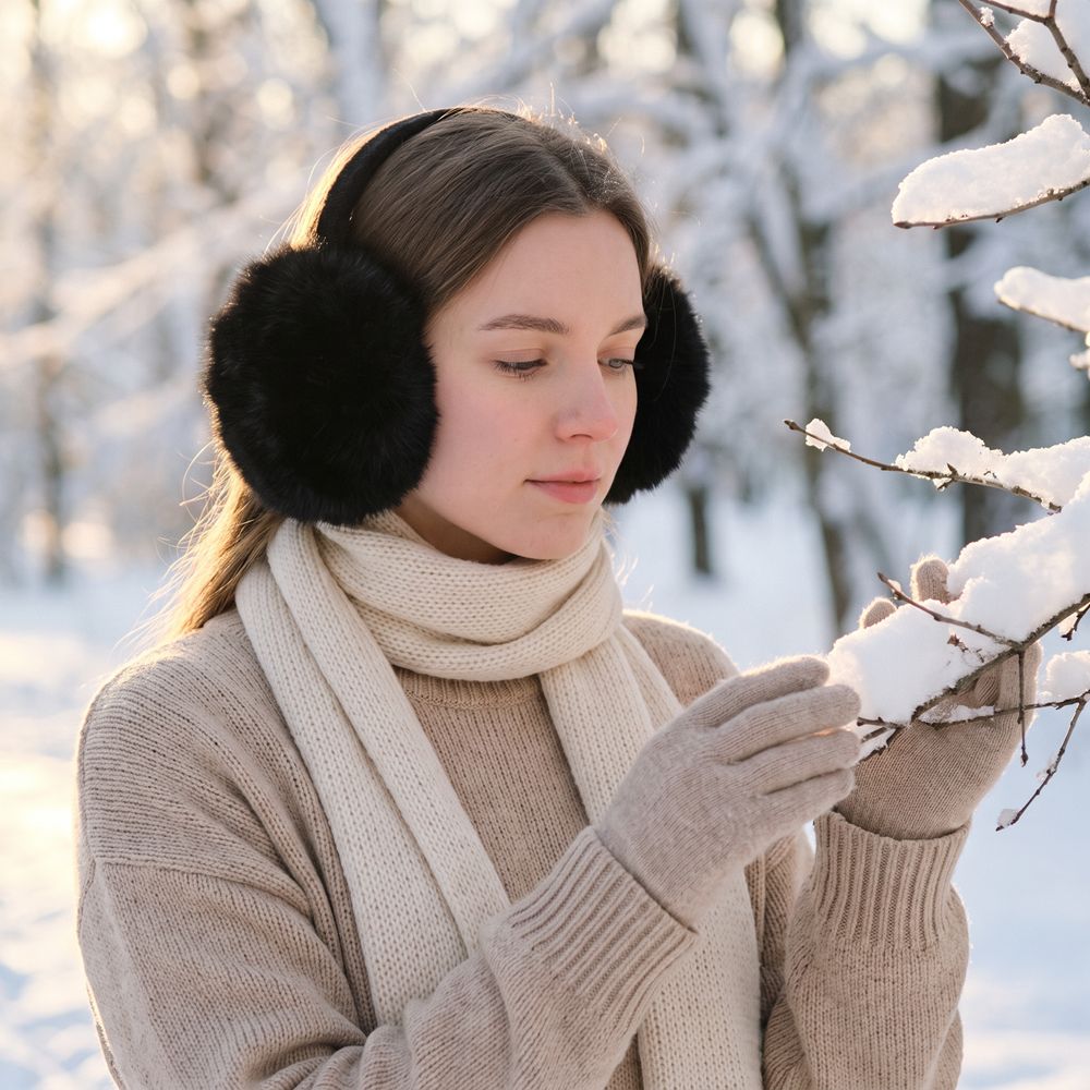 ソフトイヤーキャップ 模造毛皮イヤーマフ Y2k レオパード - Earmuffs Foldable のレビューと価格