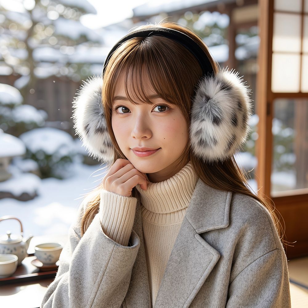 ソフトイヤーキャップ 模造毛皮イヤーマフ Y2k レオパード - Earmuffs Foldable のレビューと価格