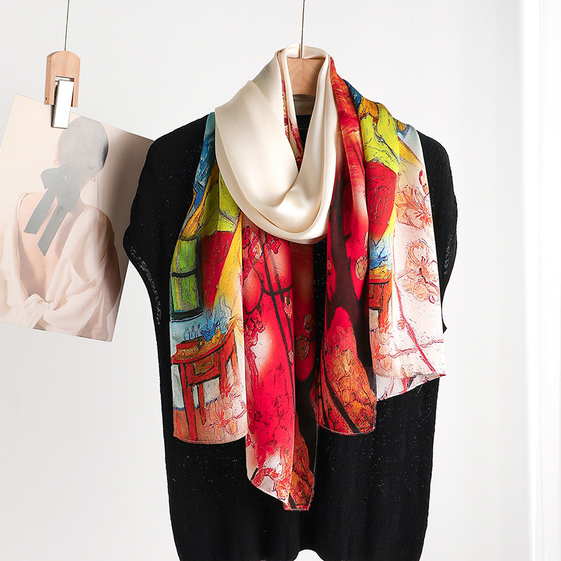 2026年、高級ブランド、100％本物のシルクを使用したスカ - Shawl Wrap Winter のレビューと価格