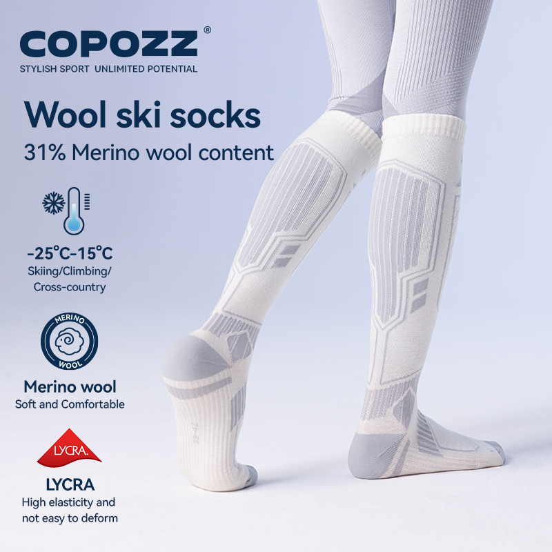 COPOZZ 新しい冬のスキーソックス男性女性サーマルメリノ - Thermal Sock Wool のレビューと価格