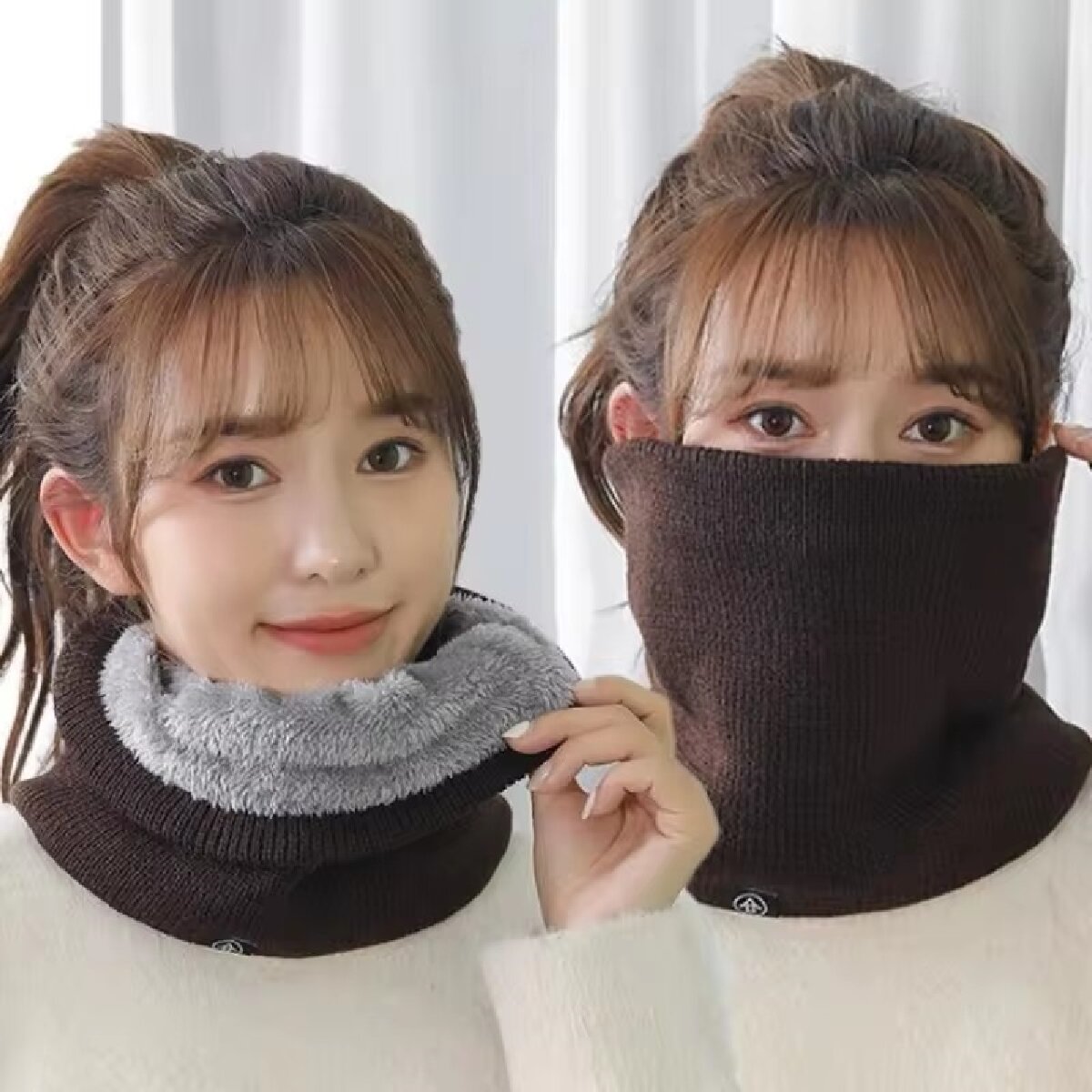 女性用、暖かく厚手の冬用マフラー。ウールニット素材、フリース - Winter Headband Fleece のレビューと価格