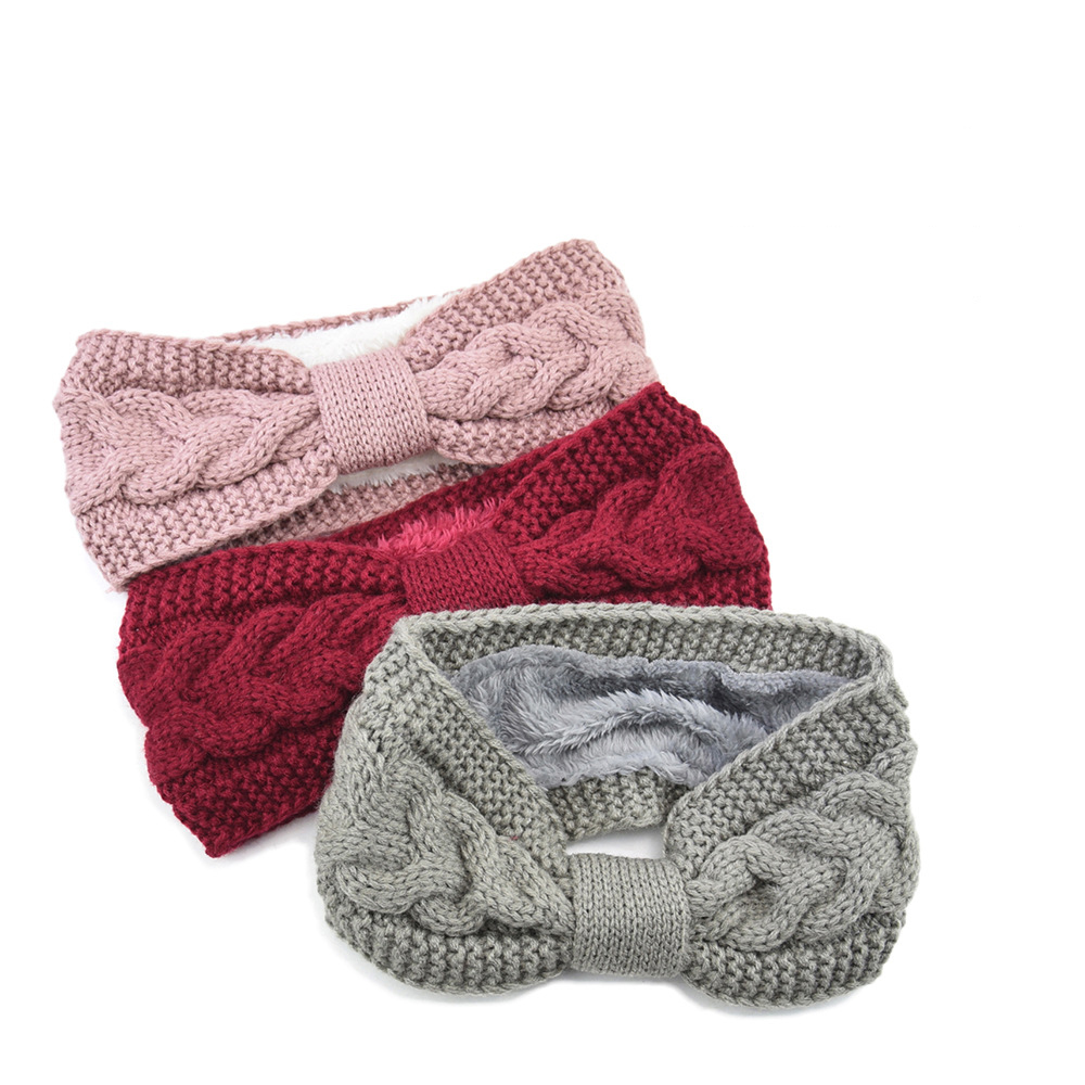 新しいファジーフリース裏地ヘッドバンド女性のためのソリッドツ - Winter Headband Fleece のレビューと価格