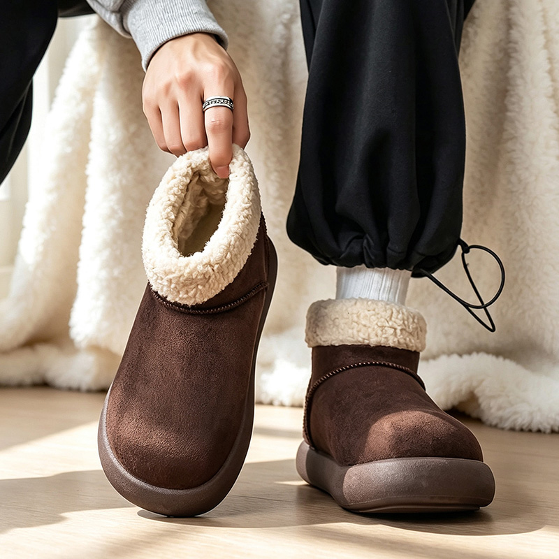 秋冬用メンズスノーブーツ、フリース裏地と厚手の断熱材付き、男 - Waterproof Winter Boot のレビューと価格