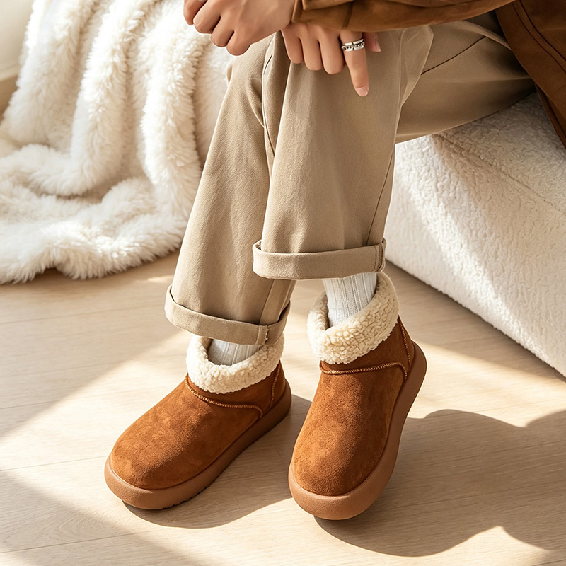 秋冬用メンズスノーブーツ、フリース裏地と厚手の断熱材付き、男 - Waterproof Winter Boot のレビューと価格