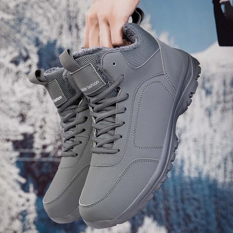 冬のメンズブーツ暖かい豪華なメンズスノーブーツ高品質冬の滑り - Waterproof Winter Boot のレビューと価格
