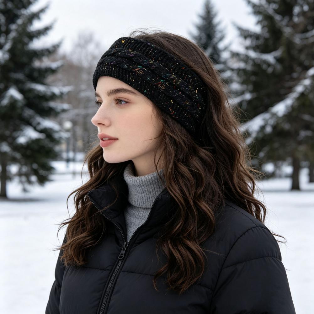 快適な伸縮性のあるヘアバンド。女性用、冬用の厚手ニット素材の - Fleece Ear Warmer Band のレビューと価格