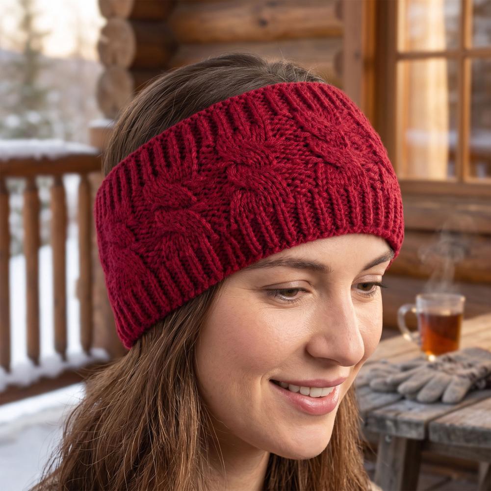 冬用のフェイクファー製ヘッドバンド、女性用ニットヘッドバンド - Fleece Ear Warmer Band のレビューと価格