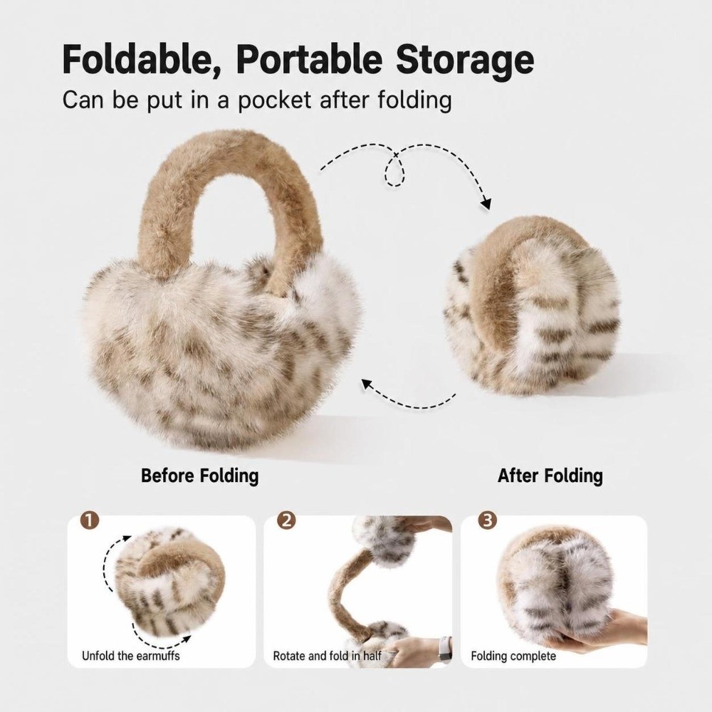 ヴィンテージ防風フェイクファーイヤーマフ、肌に優しいレトロイ - Earmuffs Foldable のレビューと価格