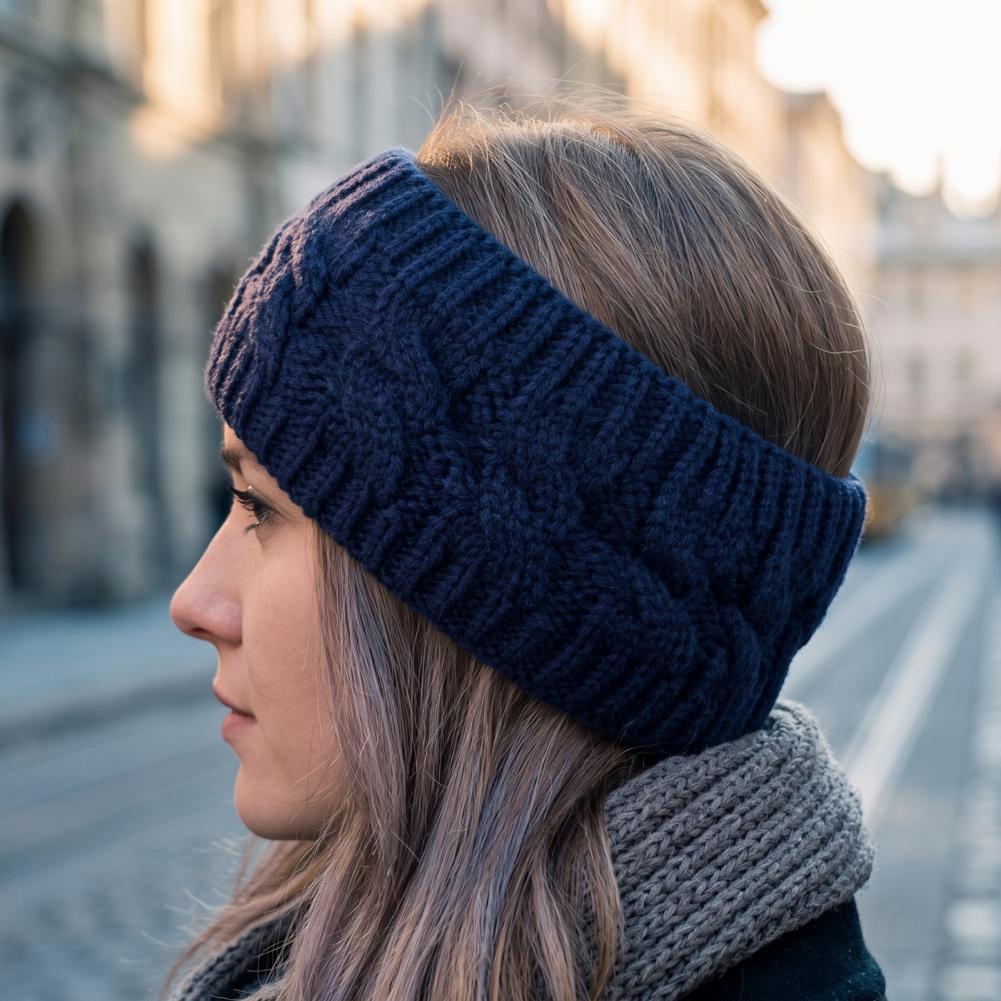女性用冬用ニットヘッドバンド、柔らかいフリース裏地付き保温ヘ - Fleece Ear Warmer Band のレビューと価格