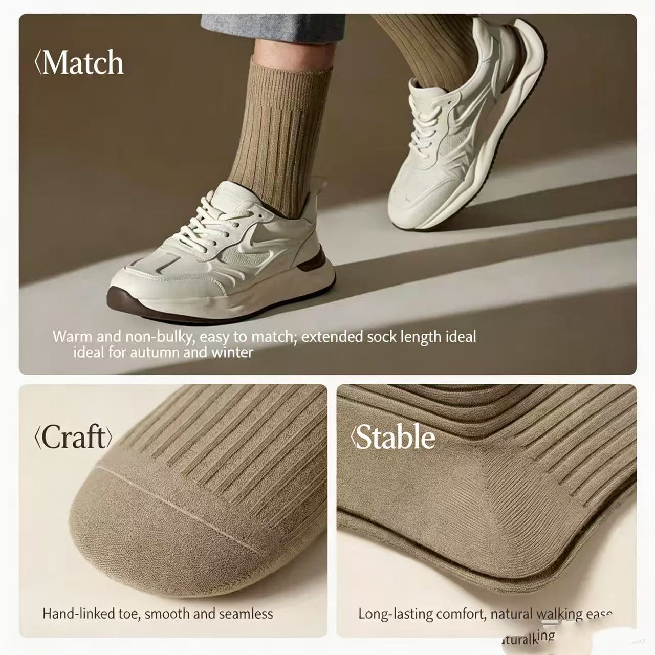 メンズ・レディース用、厚手で暖かいメリノウールハイキングソッ - Thermal Sock Wool のレビューと価格