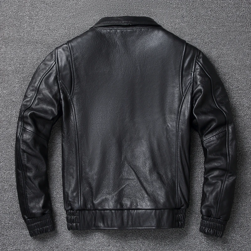クラシックな男性用牛革コート,本革ジャケット,サイズプラス, - Down Jacket Packable のレビューと価格
