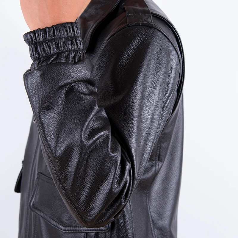 クラシックな男性用牛革コート,本革ジャケット,サイズプラス, - Down Jacket Packable のレビューと価格
