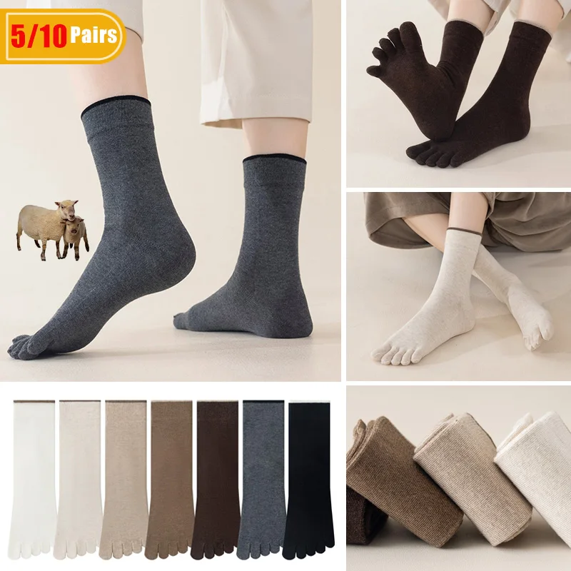 5/10足組 メンズウールトゥソックス 厚手で暖かく通気性の - Thermal Sock Wool のレビューと価格