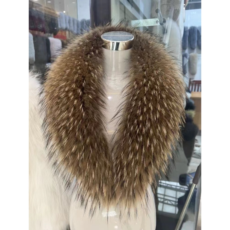 アライグマの毛皮の襟 女性用 冬用 毛皮の襟 コート ジャケ - Shawl Wrap Winter のレビューと価格